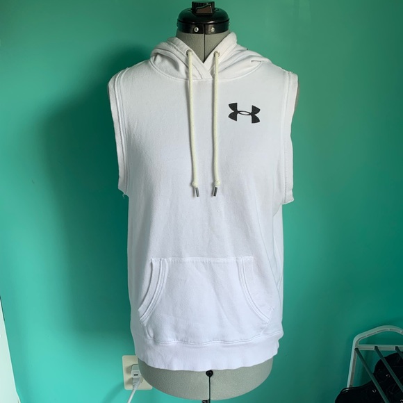 Under Armour Tops - White Under Armour Sleeveless hoodie
